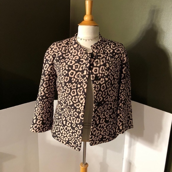 LOFT Animal Print Spotted Jacket Size XS EUC - Picture 3 of 9